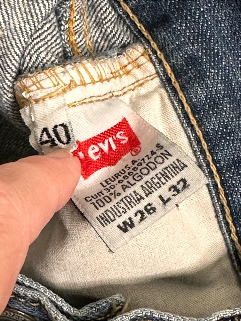 Vintage Y2K Levi’s low-rise cut-off denim shorts. Customized.